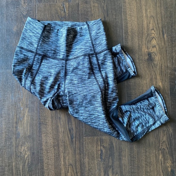 lululemon athletica Pants - lululemon drop it like it’s hot crop dramatic static white black leggings 4